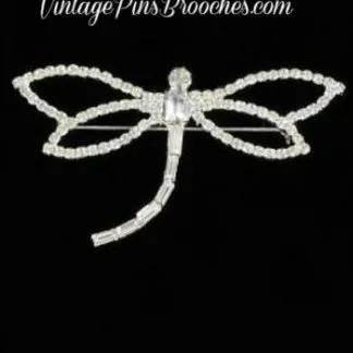 Dragonfly Pins Brooches Jewelry, Baguette Dragonfly Brooch, Pave Rhinestone Dragonfly Pin, Vintage Dragonfly Fashion Designer Pins Brooches Dragonflies