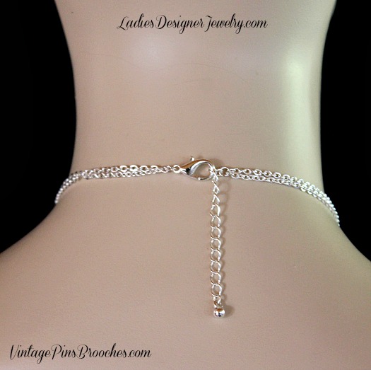 Vintage Black Onyx Heart Necklace, Black Hearts Necklaces Silver Plate, Gothic Goth Necklaces, Victorian Edwardian Mourning Funeral Apparel Necklaces