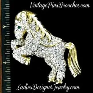 Horse Pin Brooch Vintage, Horses, Pave Diamond Rhinestone Crystal Horse Pins Brooches, Equine Equestrian Jewelry, Ladies Designer Jewelry, Vintage Pins Brooches Horses