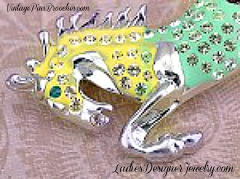 Handpainted Vintage Yellow Mint Green Horse Brooch, Rhinestone Horse Pins Brooches, Equestrian Designer Ladies Women's Fashion Jewelry Horses