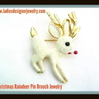 Rudolphreindeerbrooch_Reindeerchristmaspin_vintagechristmaspin_vintagechristmasbrooch_ladiesdesignerjewelry_glitterbrooch_estatebrooch