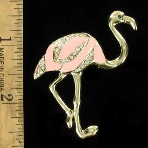 vintagepinkflamingopin_rhinestonevintageflamingopin_ladiesdesignerjewelry_flamingopins_flamingobrooch_rhinestoneflamingobrooches_pinkflamingos