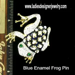 vintagerhinestoneblueenamelfrogpin_vintagefrogpin_vintagefrogbrooch_frogpinsrhinestones_ladiesdesignerjewelry_estatepinbrooch_rhinestonefrogpinsvintage