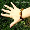 Tigers Eye Multi Brown Semi Precious Bracelet, Gemstone Bracelets, Vintage Bracelet Women's Designer Jewelry, Ladies Chunk Stone Bracelet