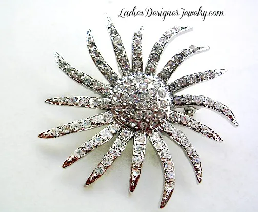 Vintage Rhinestone Brooches Pins