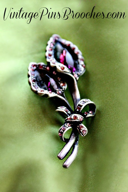 Vintage Marquise Cut Purple Amethyst Rhinestone Flower Pin Brooch, Antiqued Silver Plate Purple Flower Brooches Pin, Wedding Bridal Hair Accessory Jewelry Designer Fashion